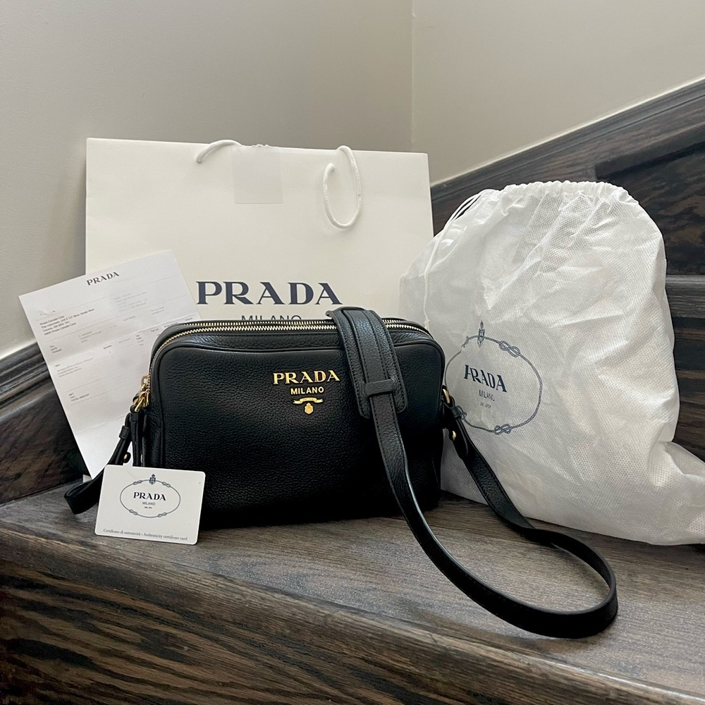 Prada Double Zipper Crossbody Bag